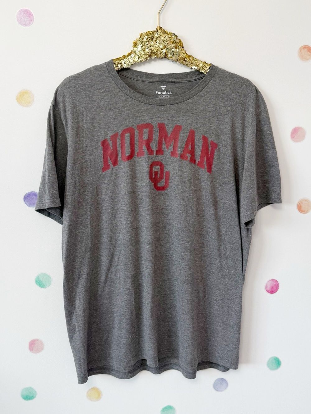 Fanatics Gray Tee with Red Norman Graphic
